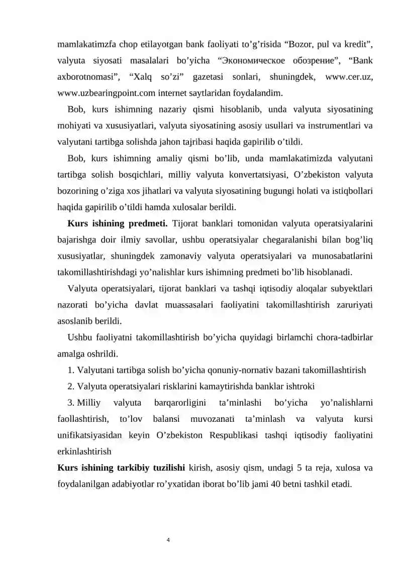 O‘zbekiston Respublikasi valyuta siyosati 4