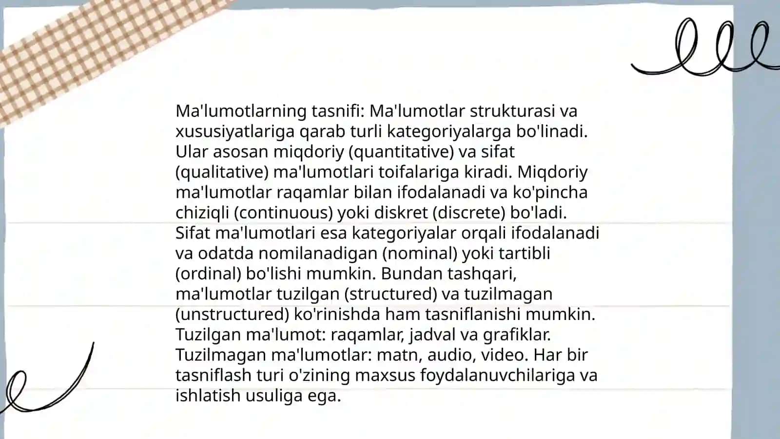 Axborotlarning tuzilishi, turkumlanishi 4