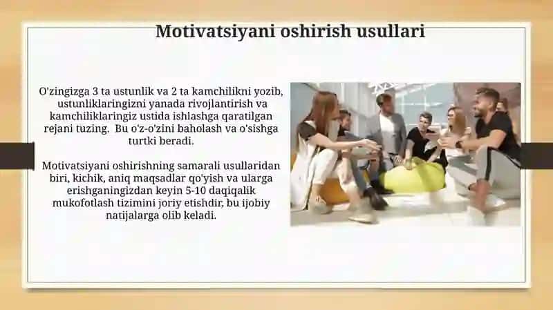 O'z-o'zini motivatsiya qilish 4