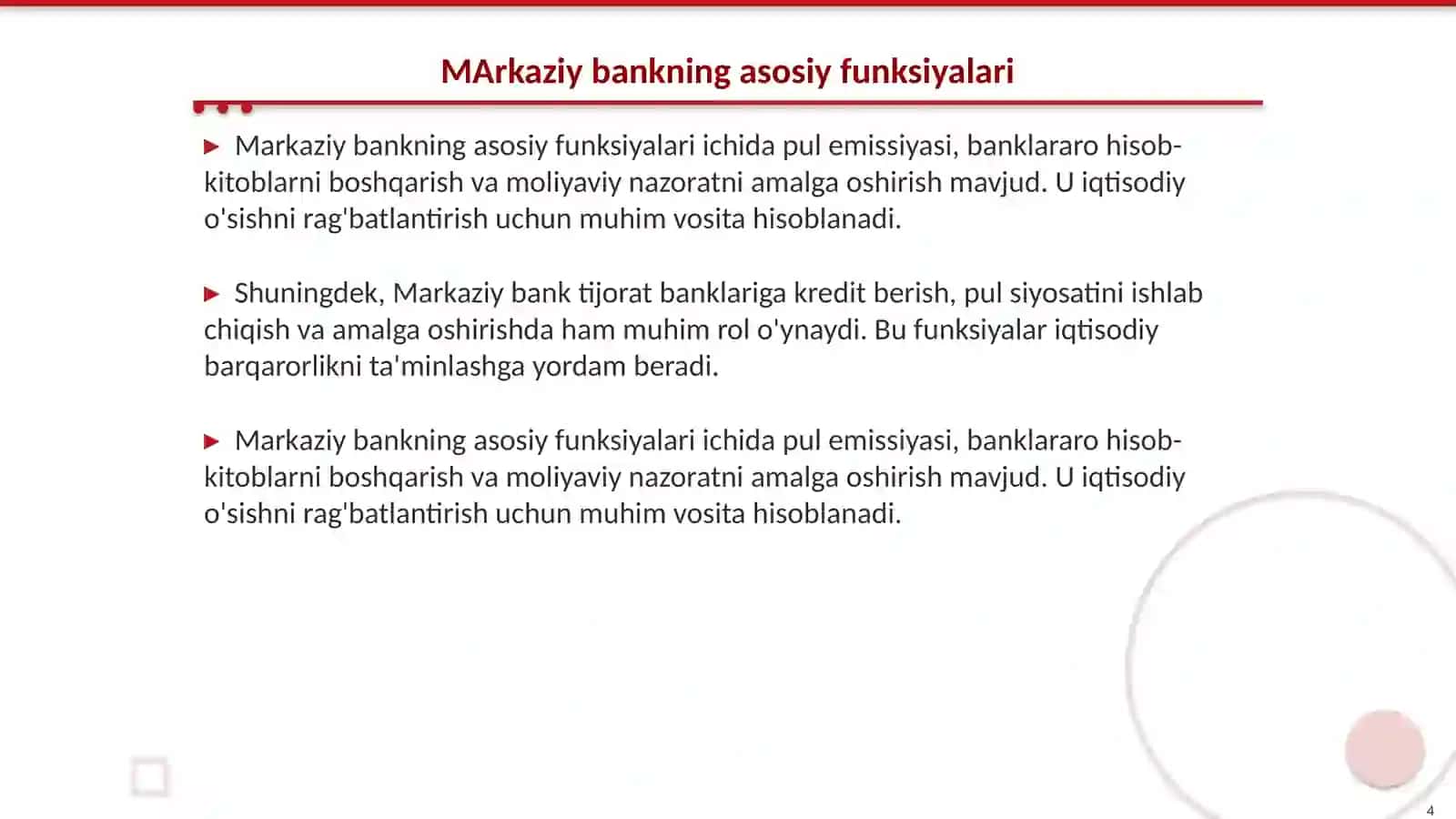 MArkaziy bank va uning funksiyalari 4