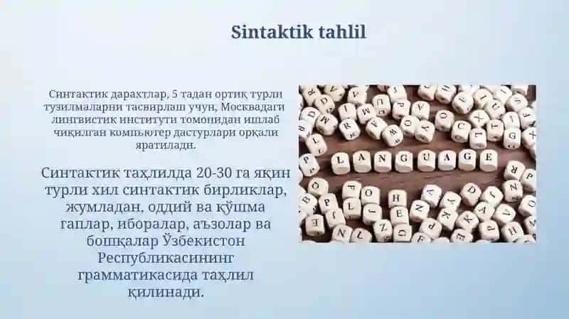 Lingvistik tahlil metodlari 4