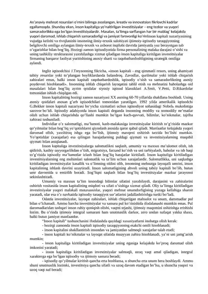 Inson kapitalini raqobatdoshligini baholash 4