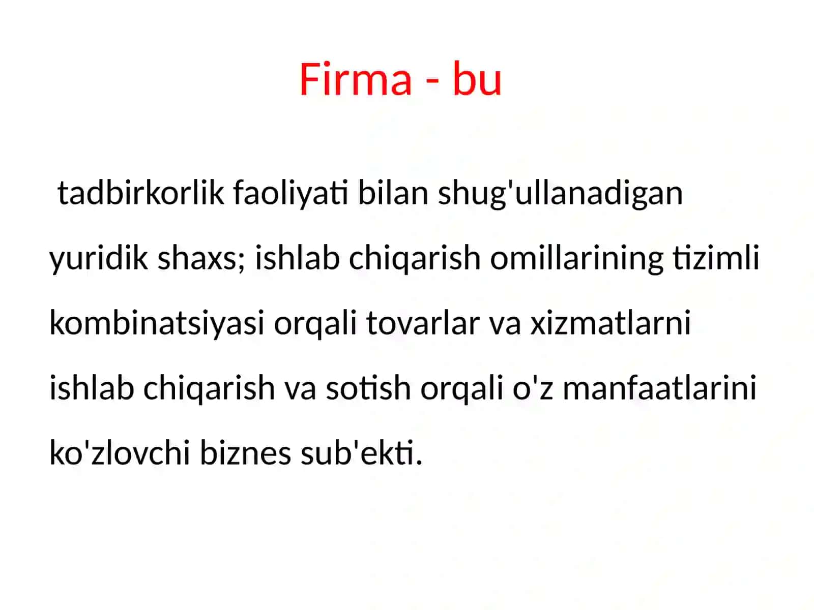 Firma nazariyasi 4