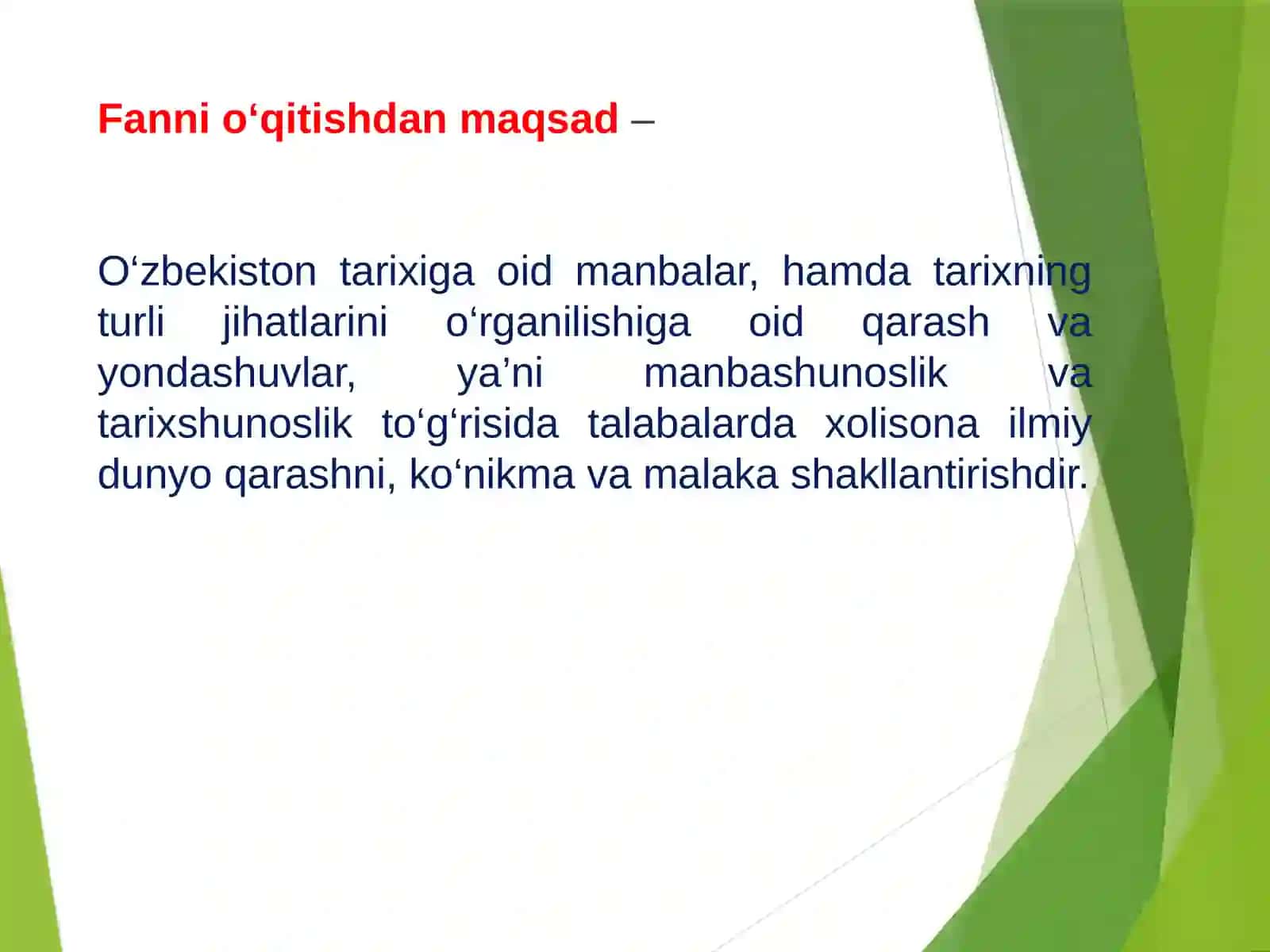 Manbashunoslik va tarixshunoslikfaniga kirish 4