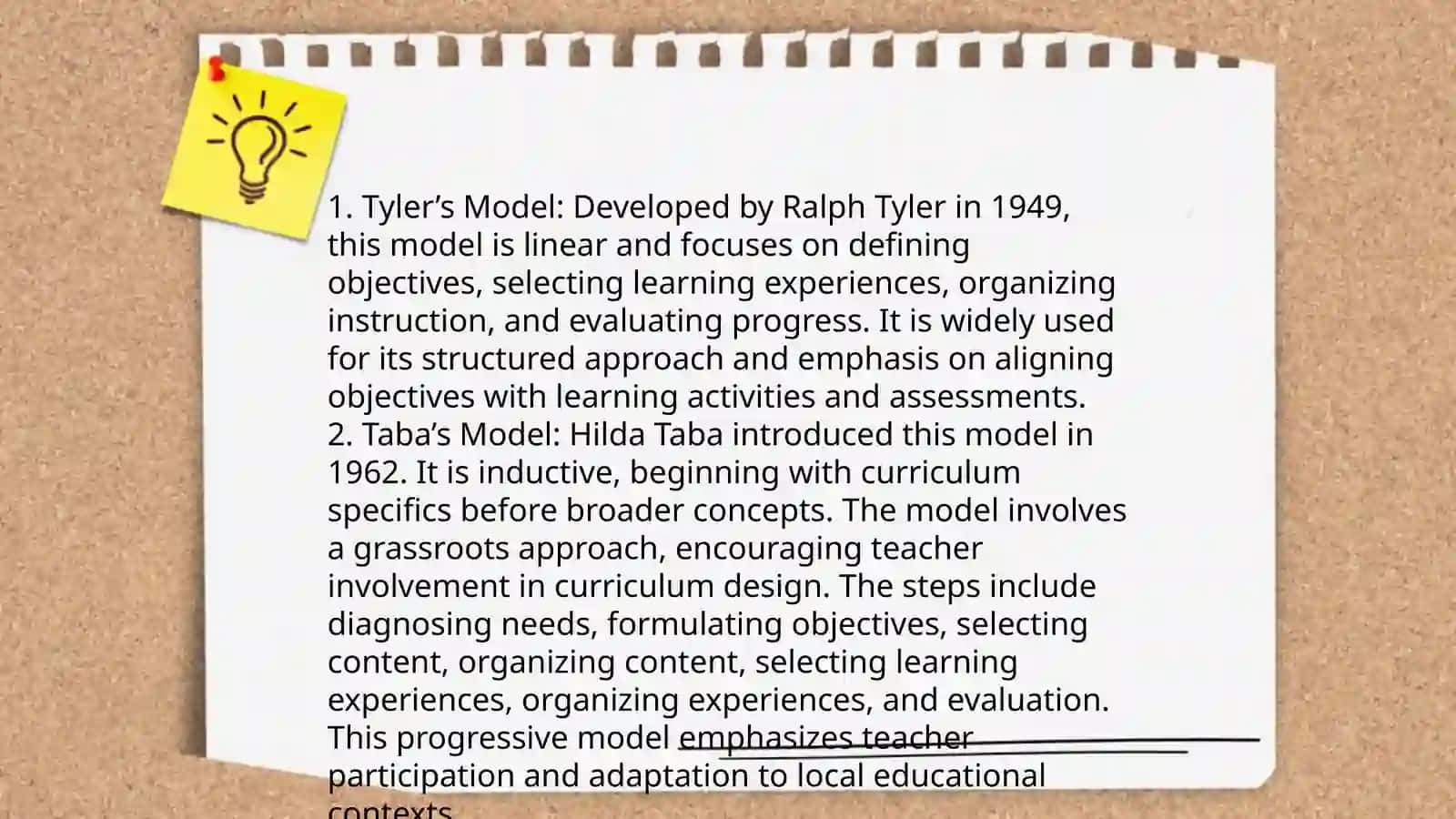Curriculum Design: Theoretical and practical values 4