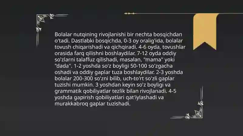 Bolalarda nutq oʻstirish metodikasi 4
