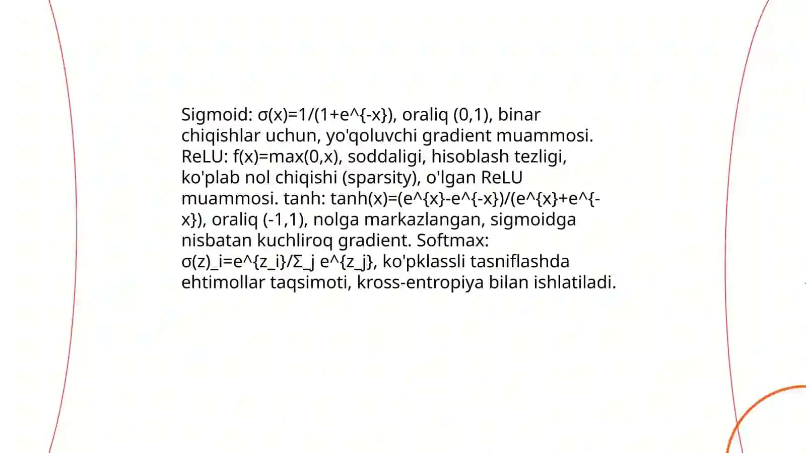 Neyron tarmoqlarning ishlash tizimi 4