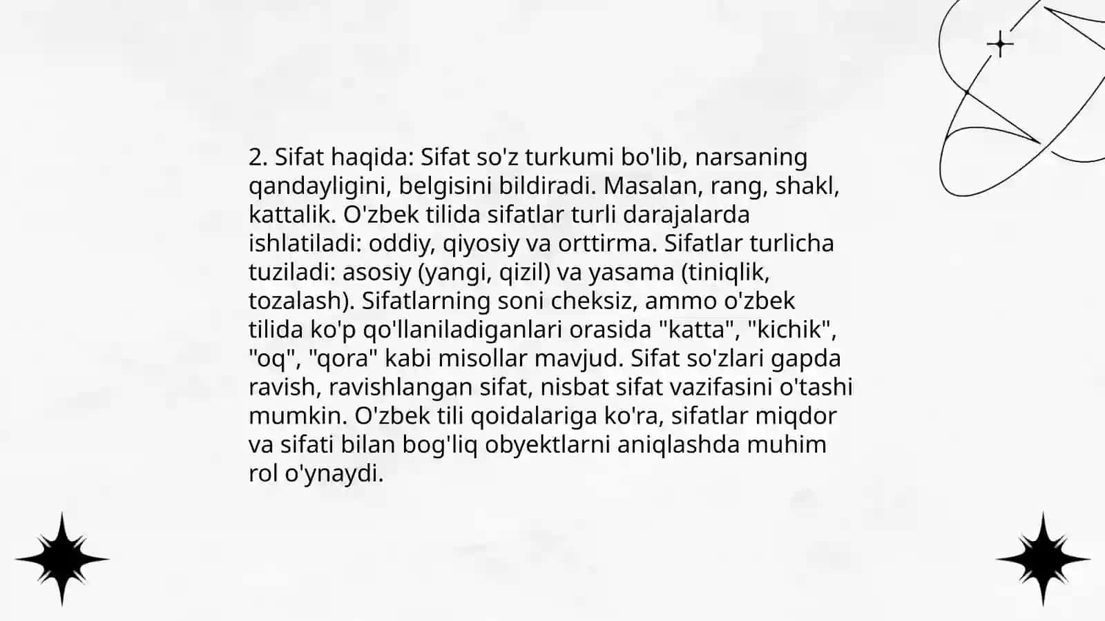 O'zbek tilida so'z turkumlari 4