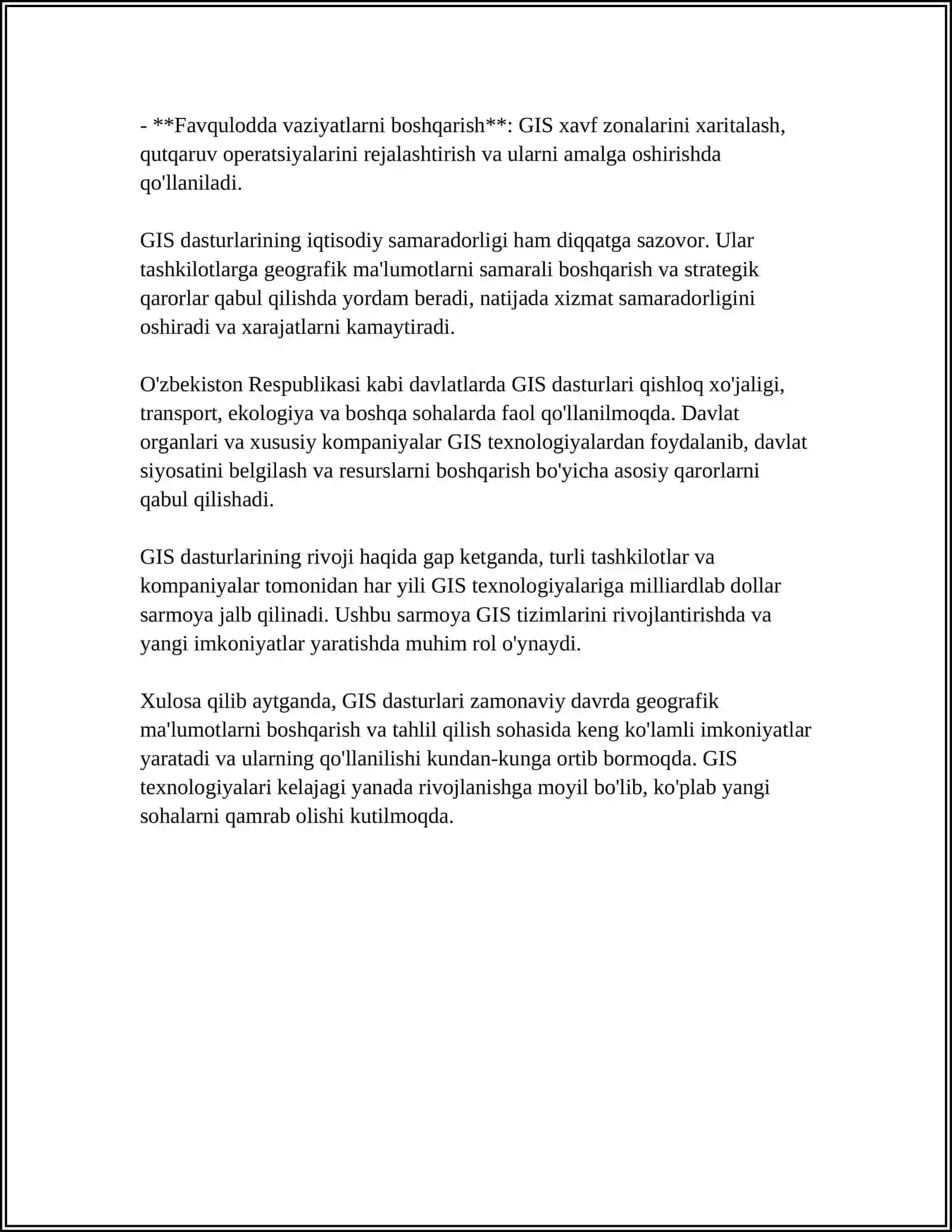 Geographic Information Systems (GIS) dasturlari 4