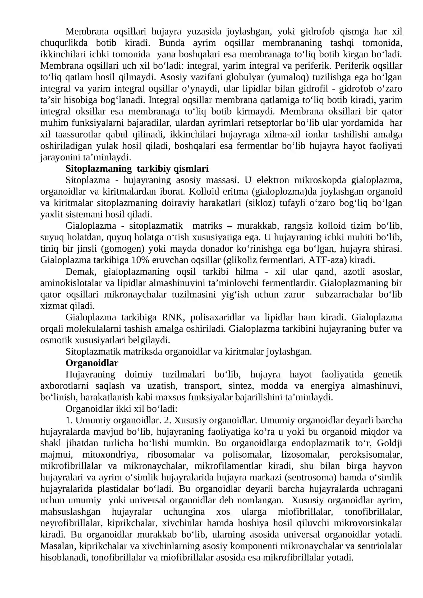 Eukariot Hujayralarning Ultrastruktur Tuzilishi 4
