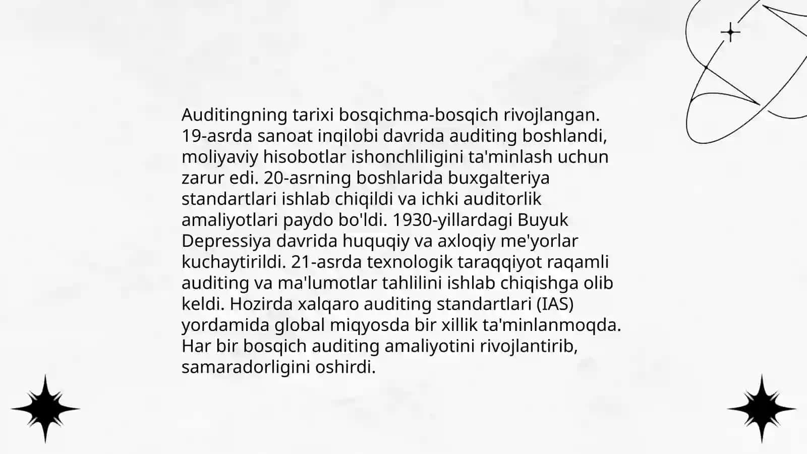 Auditning tarixi va uning rivojlanishi 4