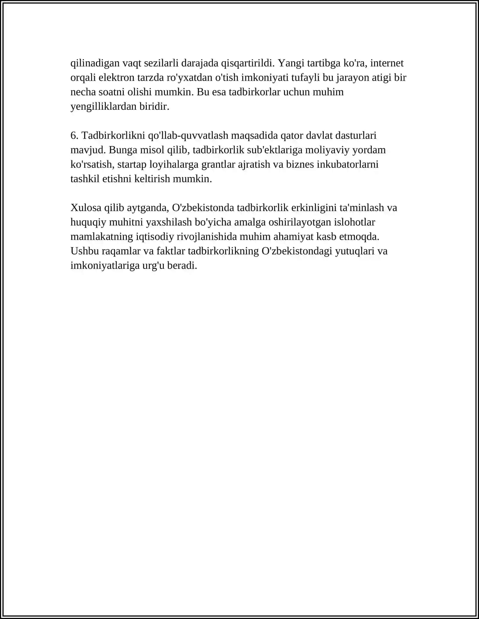 Tadbirkorlik va mehnat qilish erkinligi 4