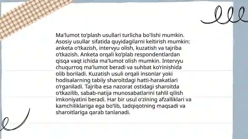 Shaxs toʻgʻrisida maʼlumot olish usullari 4