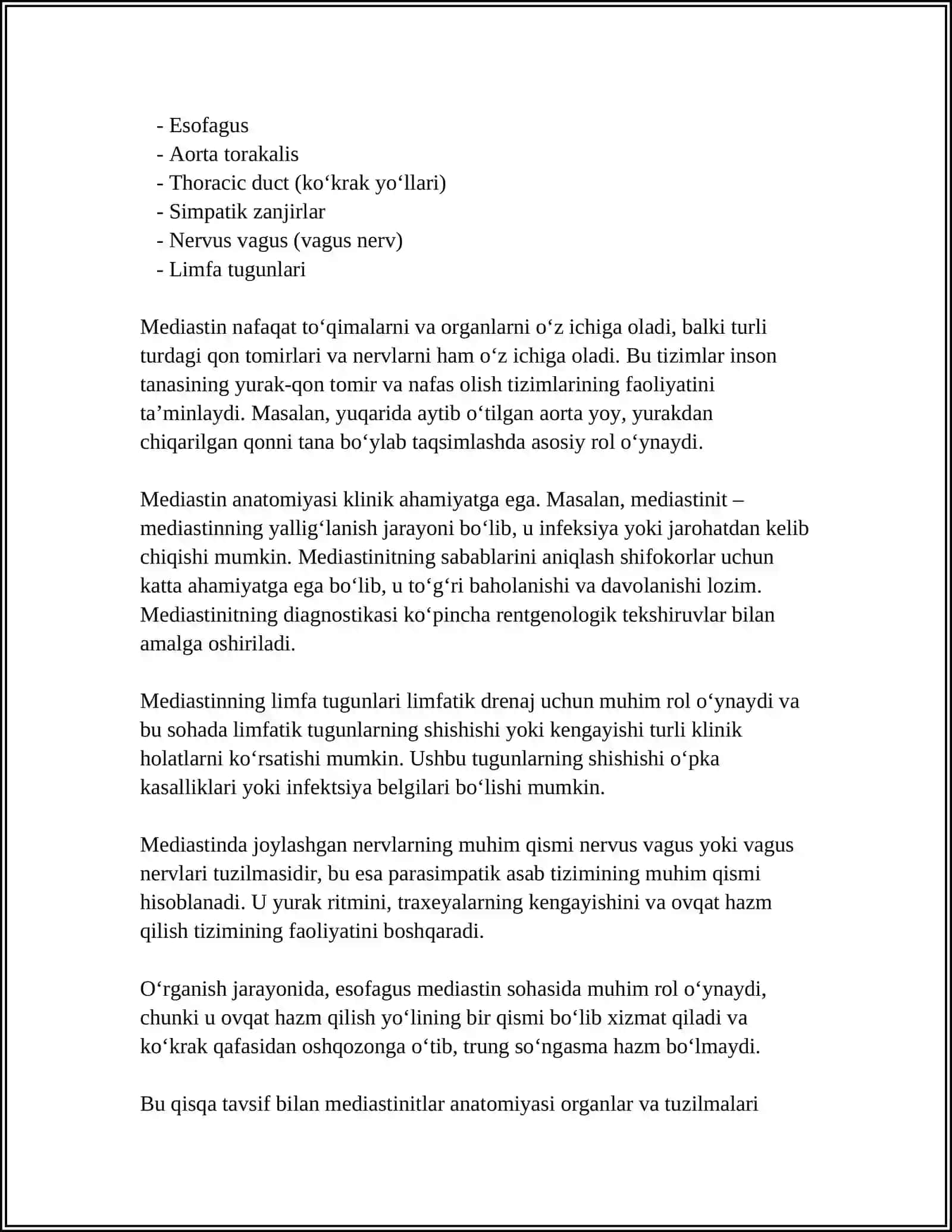 MEDIASTINITLAR JARROHLIGINIG ZAMONAVIY USULLARI 4
