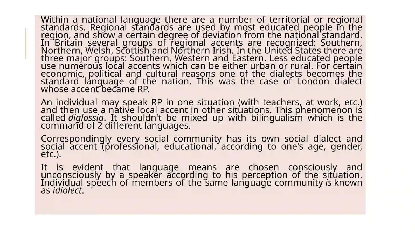 Territorial varieties of English pronunciation 4