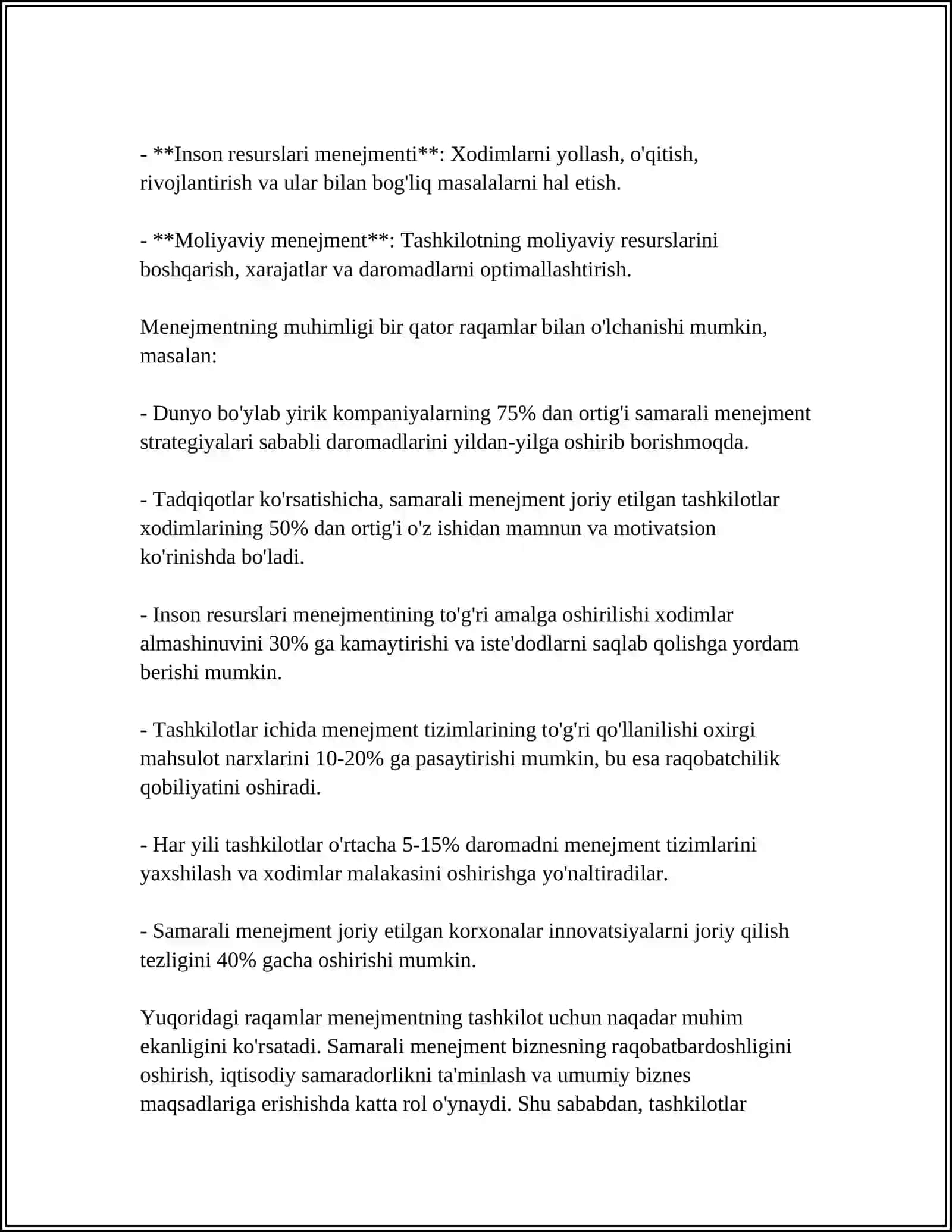 TASHKILOTDA MENEJERNING XULQI HAQIDA SWOT TAHLILI 4