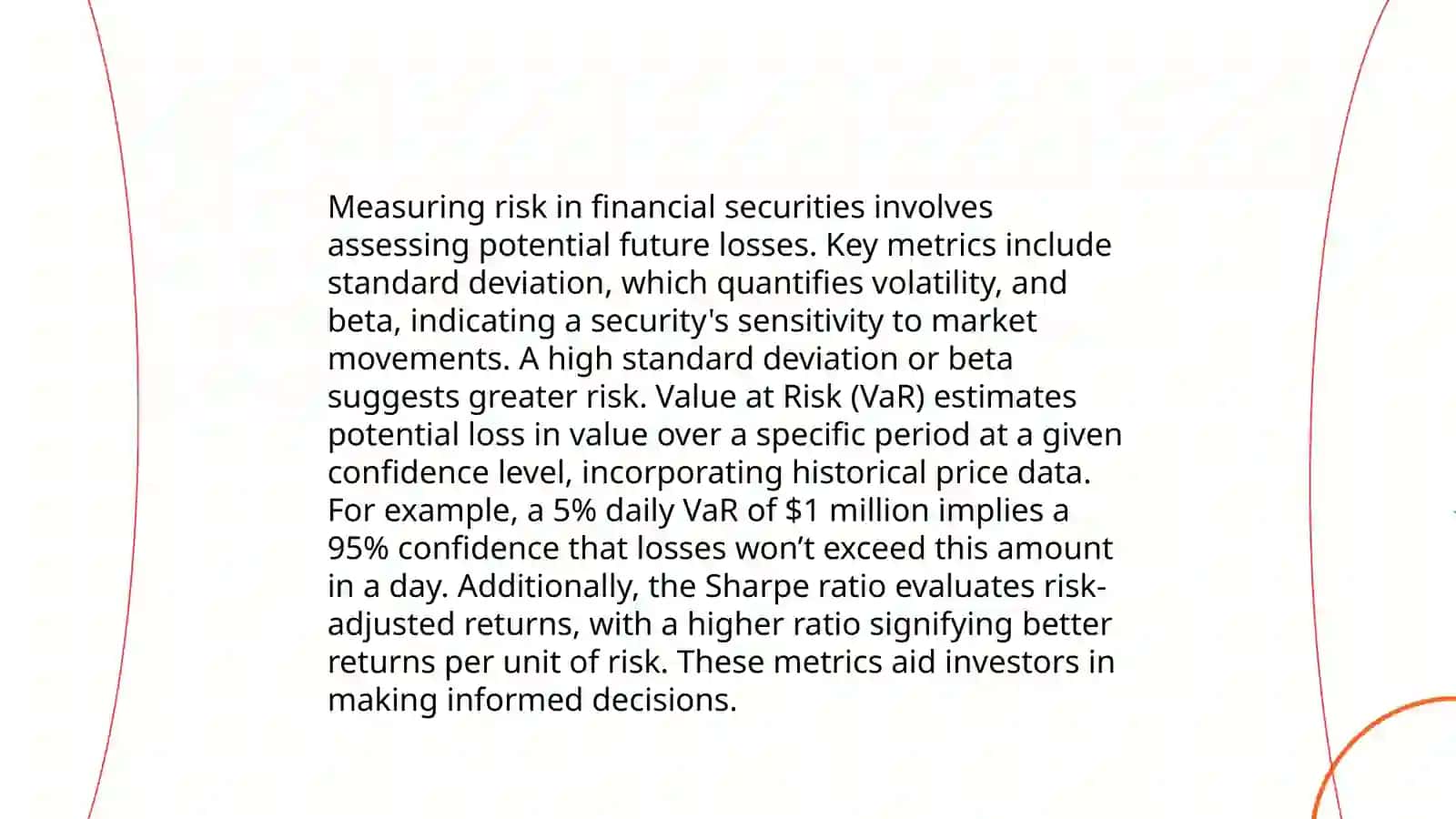 Independent work on the topic of: Risk and return of a single financial security 4