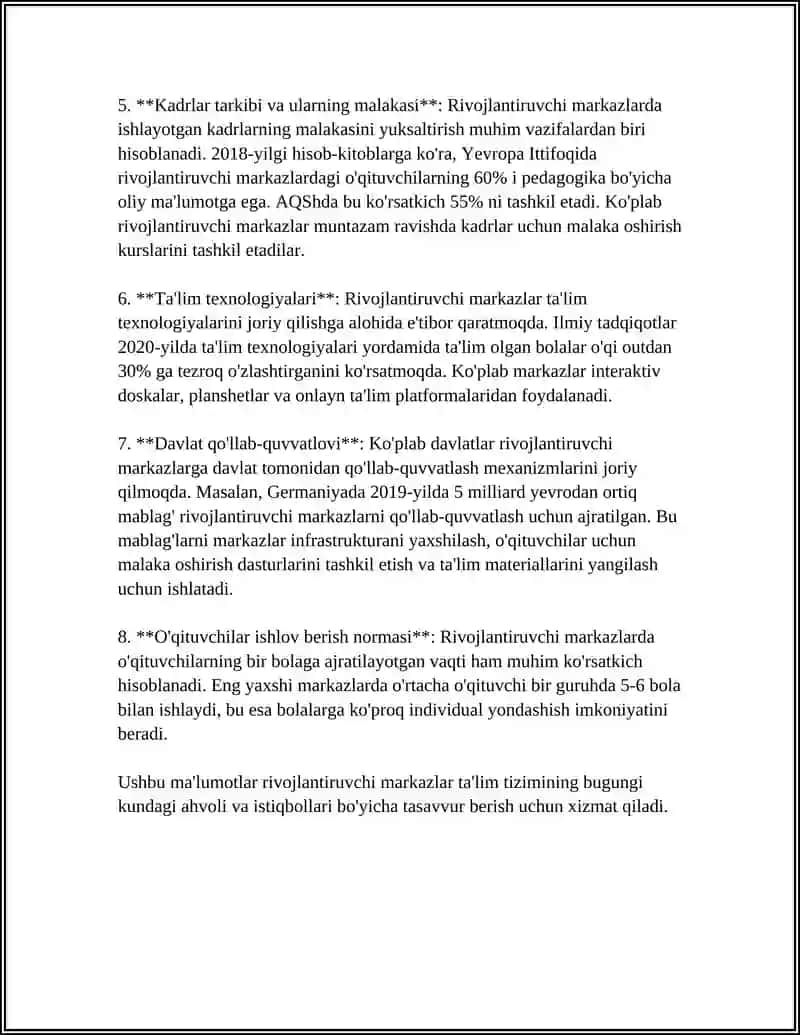 Rivojlantiruvchi markazlar ta'limi 4