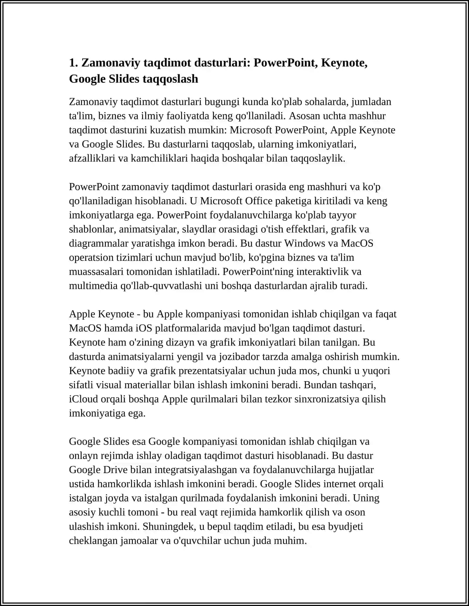 Zamonaviy taqdimot dasturlari 4