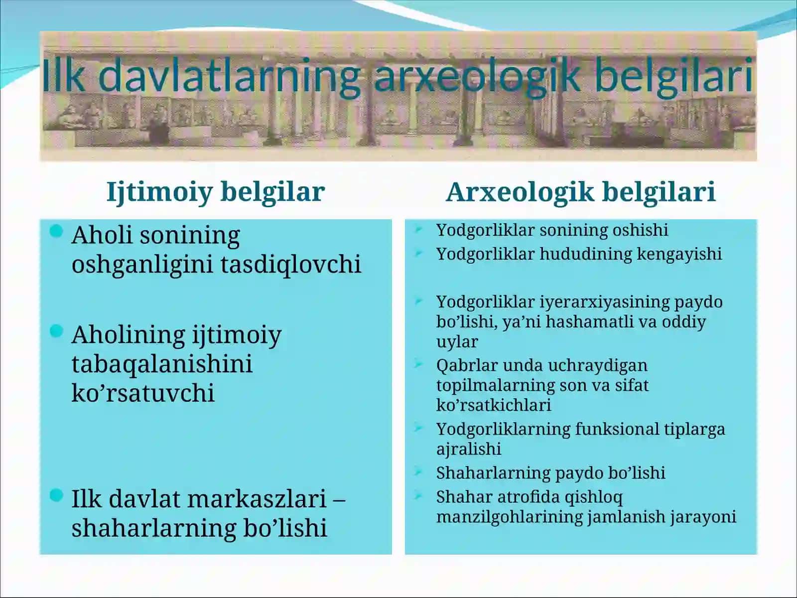 Ilk shahar davlatlarining arxeologik belgilari 4