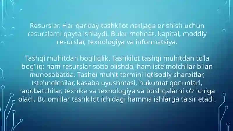 Tashkilotlar va ularni boshqarish 4