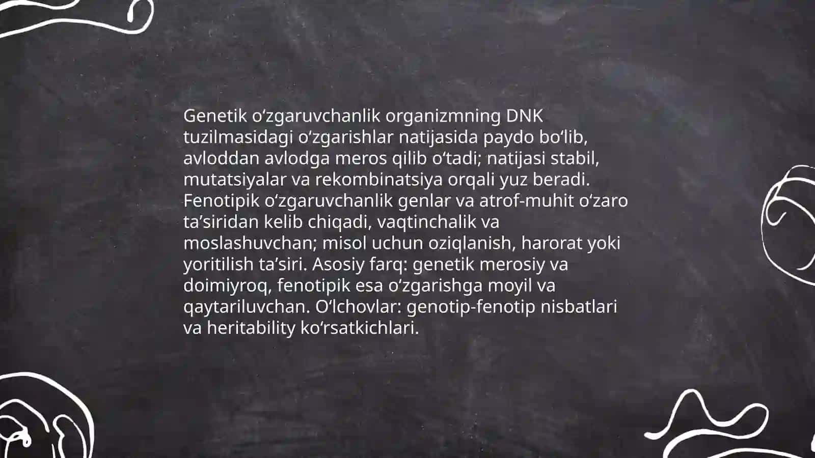 Genetik materialning oʻzgaruvchanligi 4
