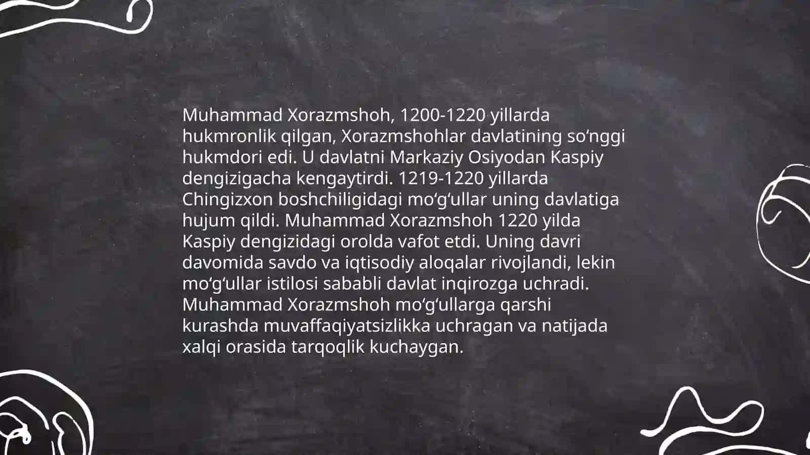 Chingizxon va Sulton Muhammad Xorazmshoh munosabatlar 4