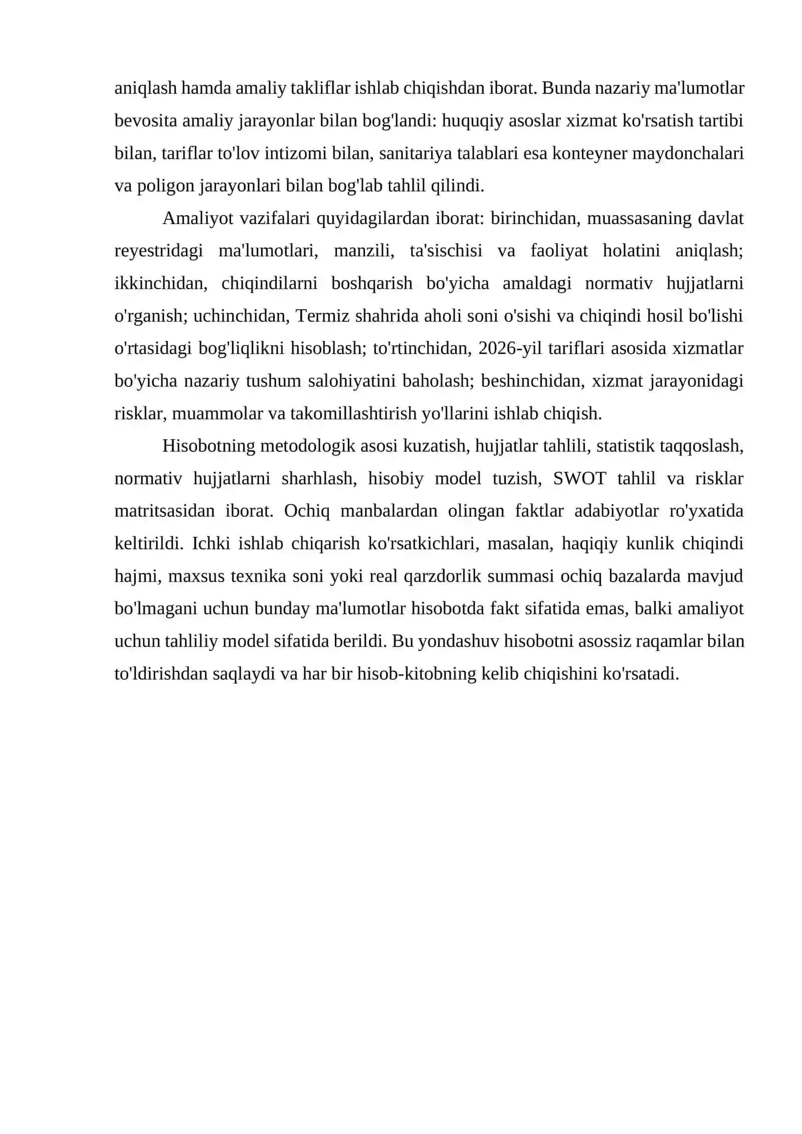 Toza Hudud amaliyot hisoboti 4