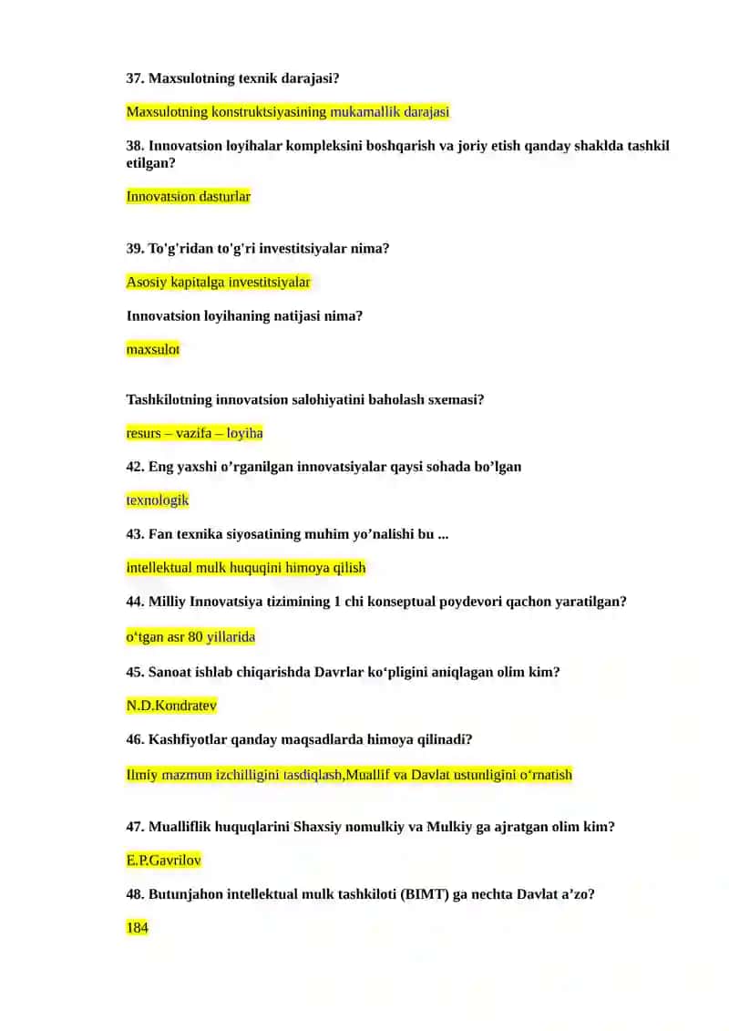 Innovatsion iqtisodiyot fani 4
