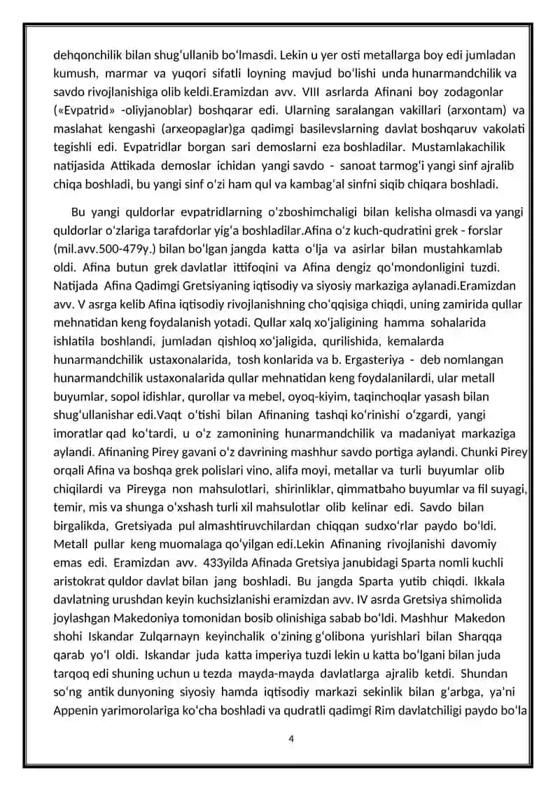 Qadimgi Gretsiya rivojlanishining asosiy xususiyatlari 4
