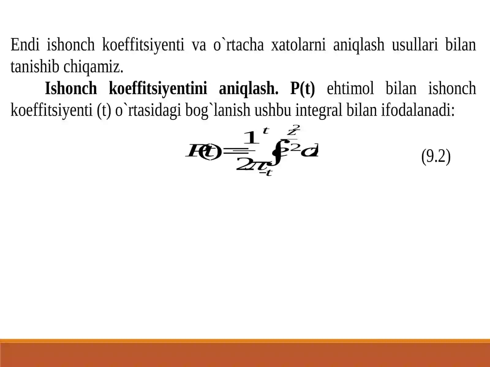 Tanlanma xatosini va tanlanmalar sonini aniqlash 4