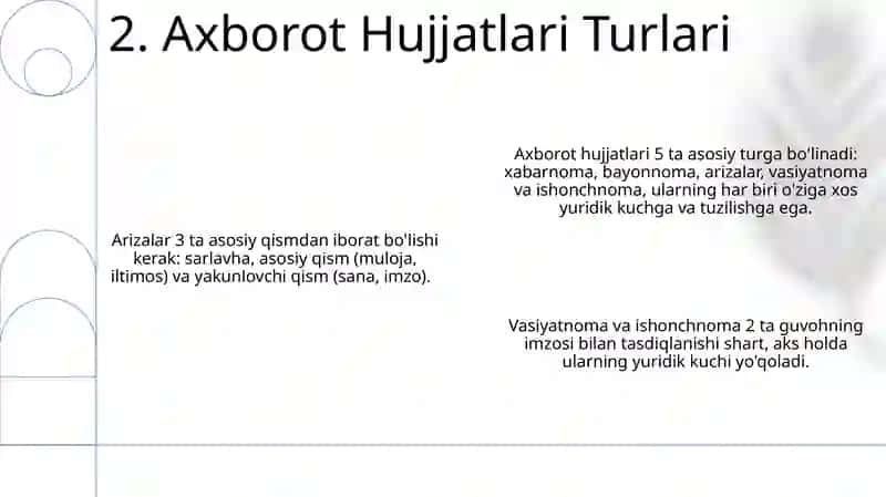 Ma‘lumot ahborot hujjatlari 4
