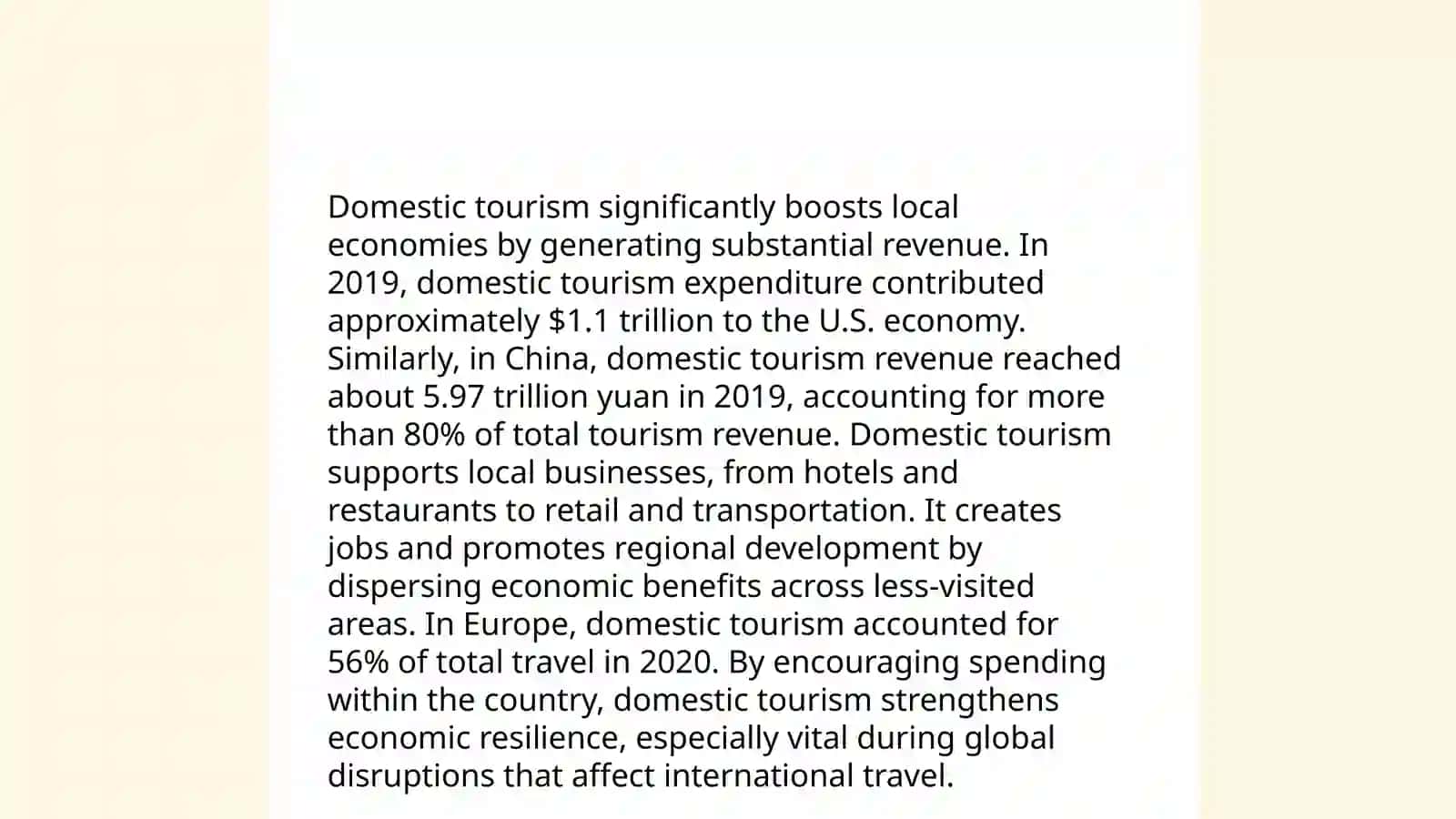 Domestic tourism 4