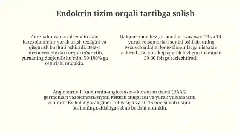 Yurak faoliyatini boshqarish mexanizmlari 4