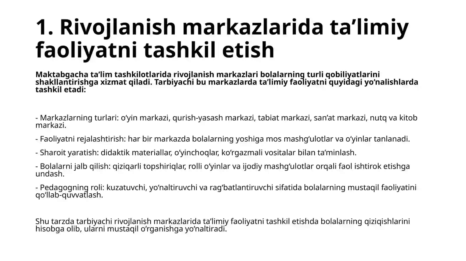 Rivojlanish markazlari 4