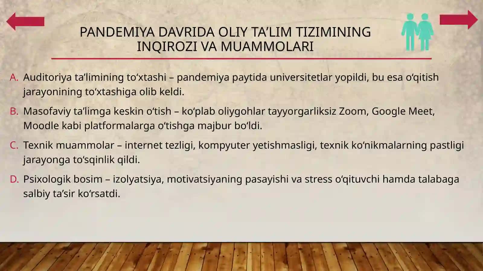 Pandemiya (COVID-19) va oliy taʼlimdagi global oʻzgarishlar 4