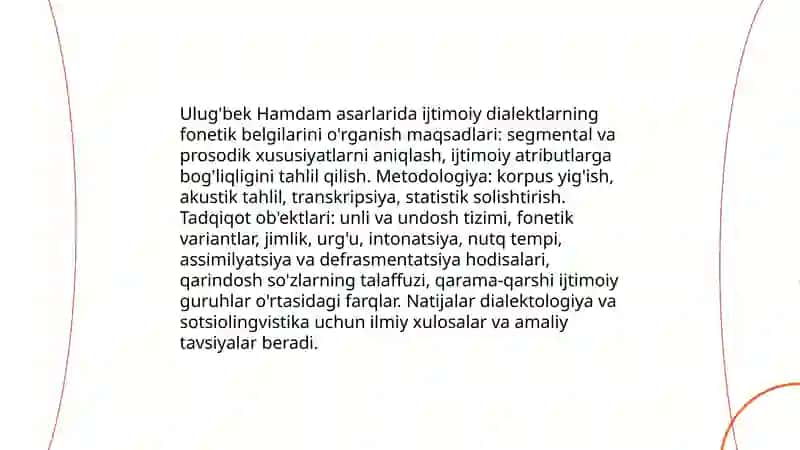 Ulug'bek Hamdam asari tilida ijtimoiy dialekt tahlili 4