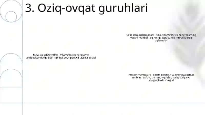 Oziqlanish faktlari 4