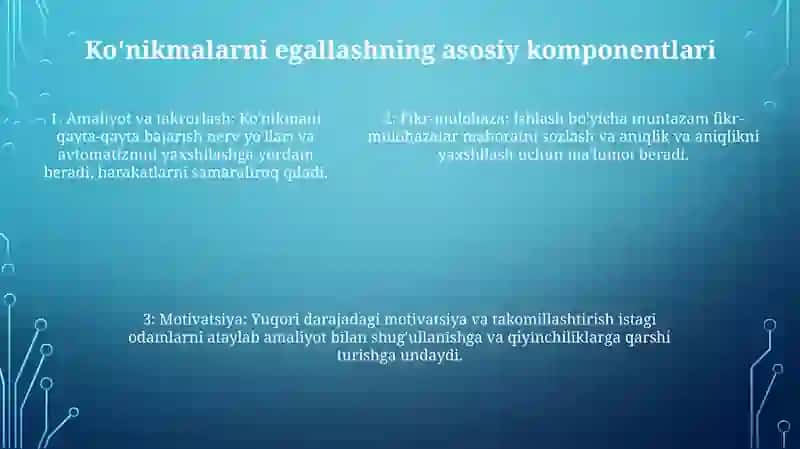 Faoliyatning O'Zlashtirilishi Va Malakalarni Egallash 4