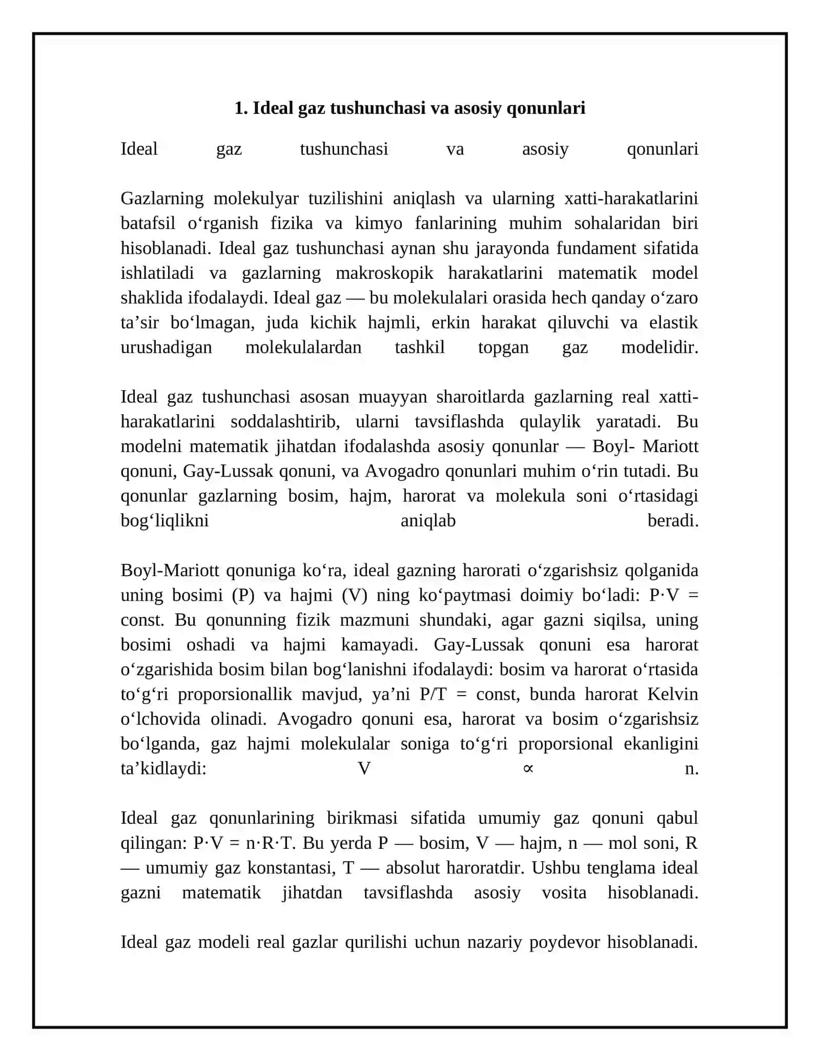 Real gazlar va ularning ideal gazlar farqi 4
