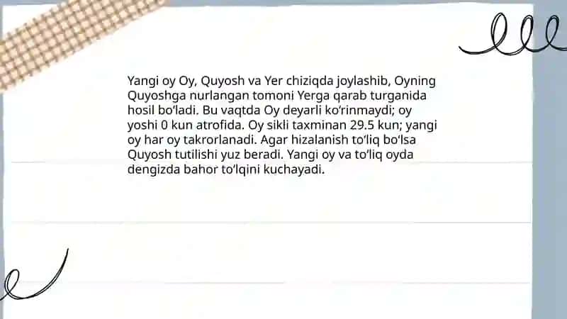 Oyning fazalari 4