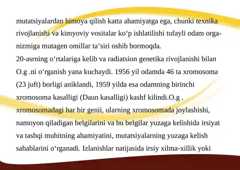 Irsiyat va genetika 4
