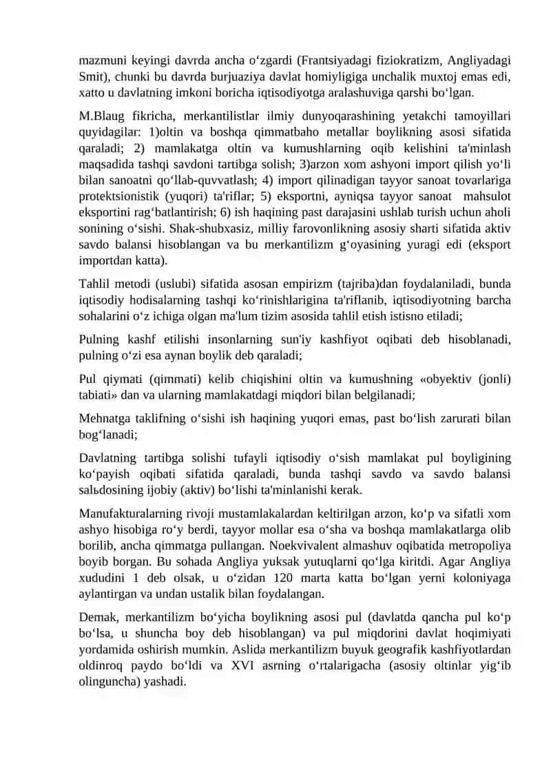 MERKANTILIZM IQTISODIY TA’LIMOTI 4