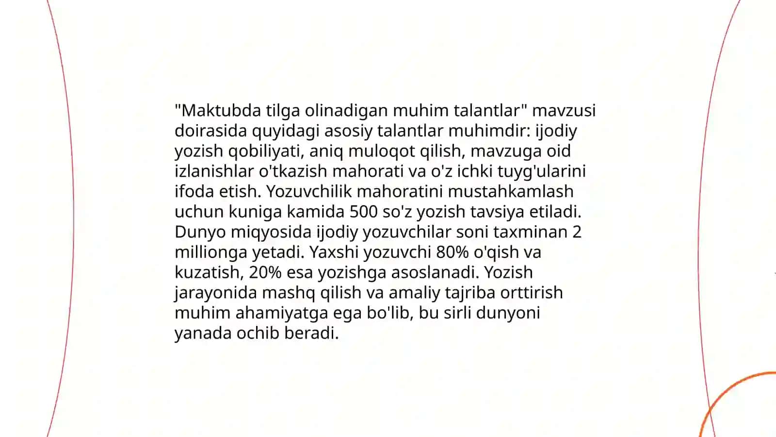 Tavsiyenomaning maqsadi 4