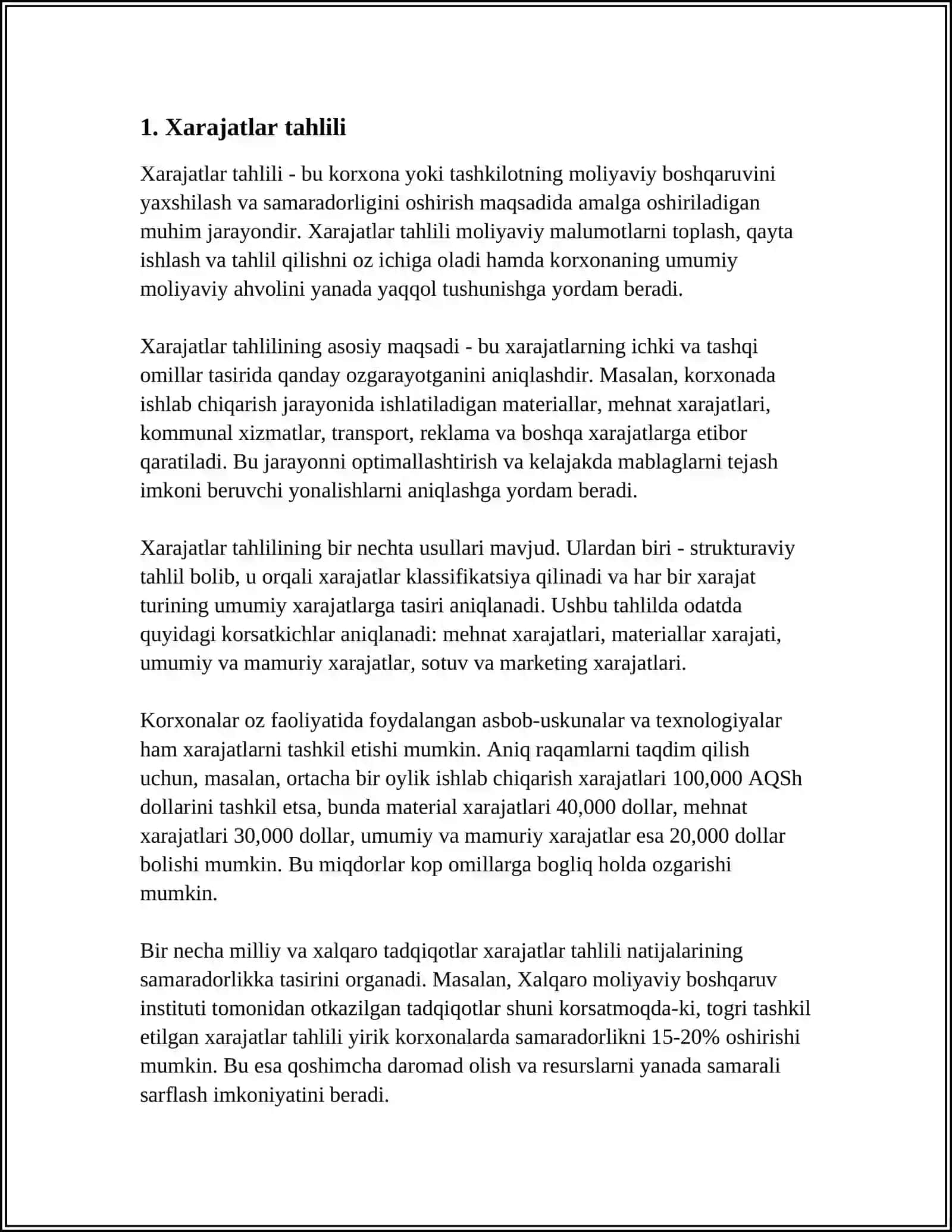 KORXONA MAXSULOT SOTISHNINIG ZARARSIZLIK HAJMI HAMDA XAFSIZLIK ZONASI TAHLILI 4