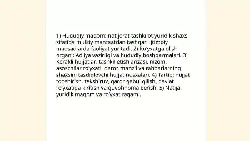 Nodavlat va Notijorat tashkilotlar 4