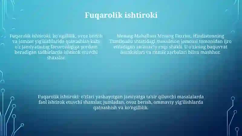 Pride in Residency, Mening Mahallam Mening Faxrim 4