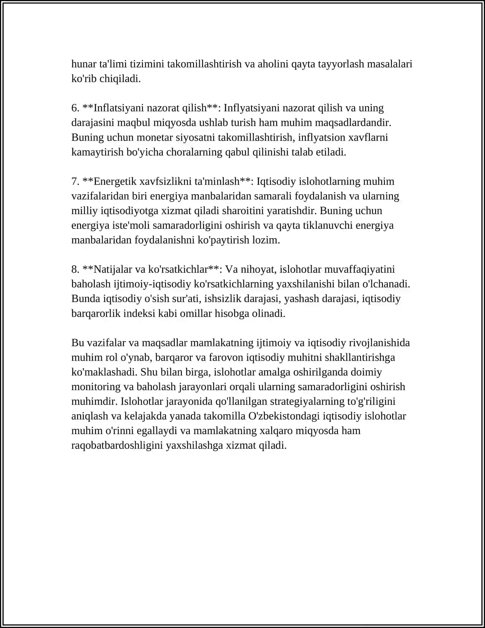 Iqtisodiy islohotlar 4