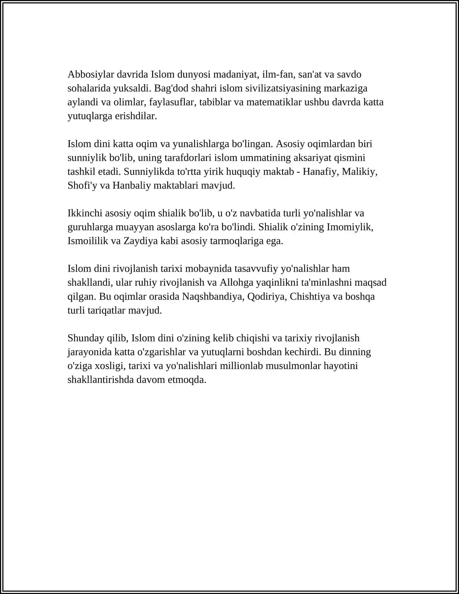 Islom dini: kelib chiqishi va tarixiy rivojlanishi 4