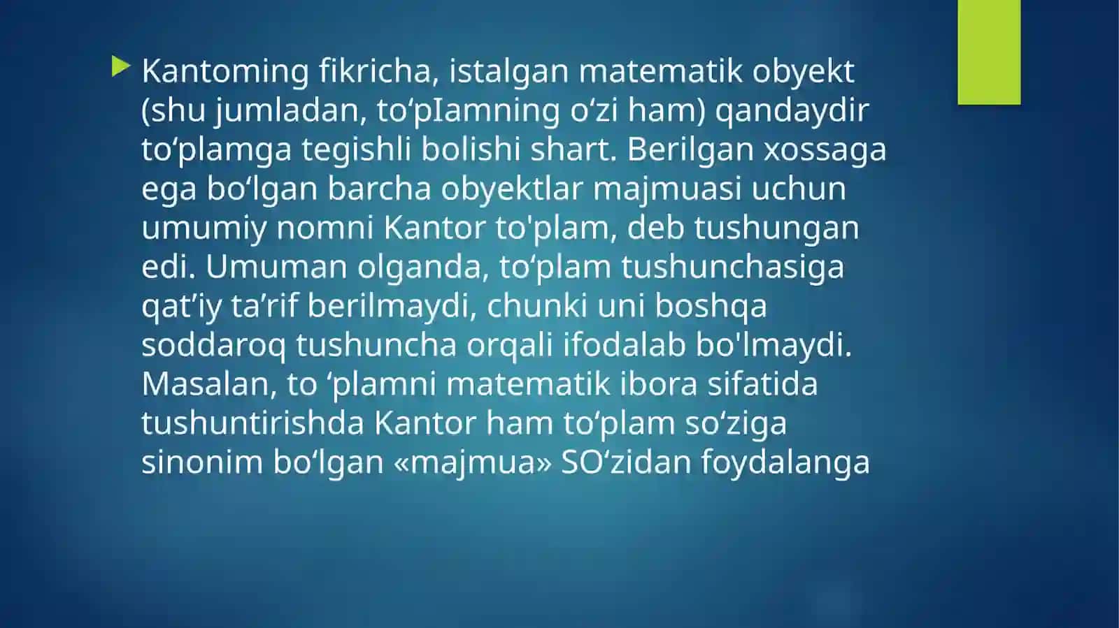 To'plamlar nazariyasi 4